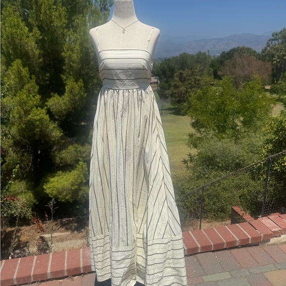 NWOT Petal & Pup Cream Thin Strap Maxi Dress - Picture 1 of 8